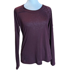 The North Face Vaporwick Maroon Base Floral Top Medium